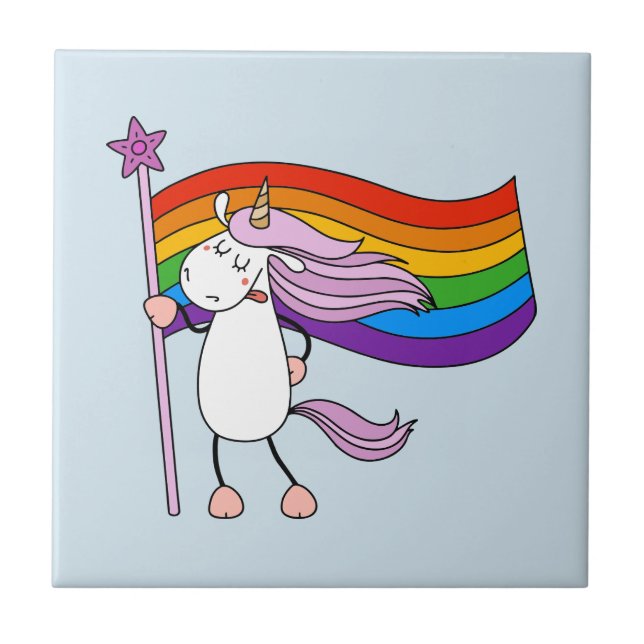 Love Has No Limits Unicorn Tile (Front)