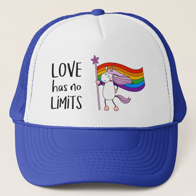 Love Has No Limits Unicorn Trucker Hat (Front)