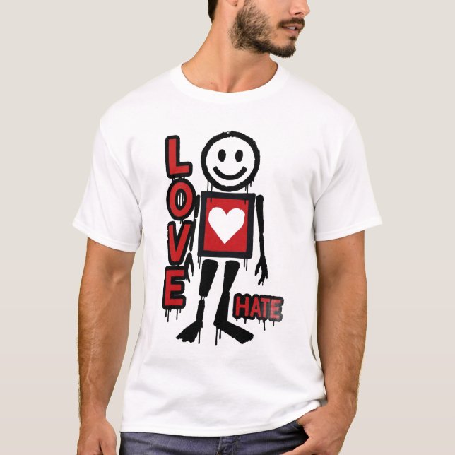 Love Hate Inspired Graphic  T-Shirt (Front)
