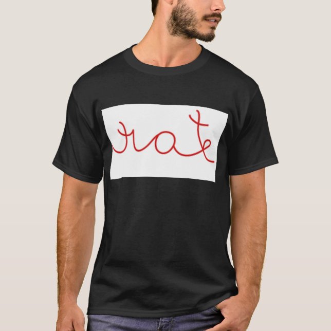 Love/Hate Mirror Optical Allusion Design T-Shirt (Front)