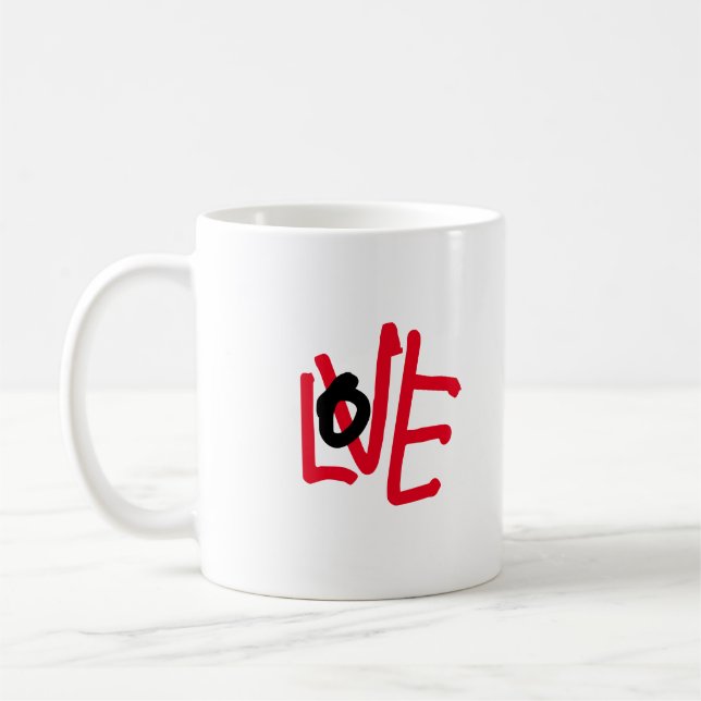 LOVE HATE MOOD  COFFEE MUG (Left)