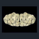 Love & hate tattoo poster<br><div class="desc">Love & Hate tatto. Love & Hate symbolised the struggle between Good and Evil.</div>