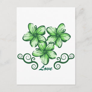 Love Hawaii Plumeria Postcard