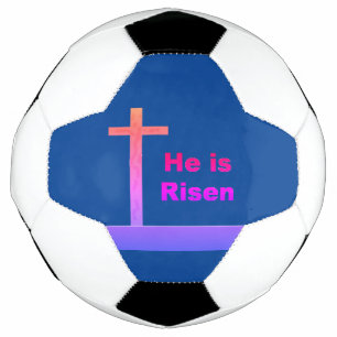 Love He is Risen Soccer Ball