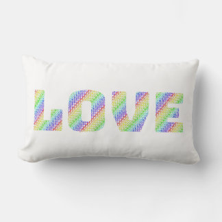 LOVE & HEAL: Dual-Sided Rainbow Affirmation Throw Lumbar Cushion