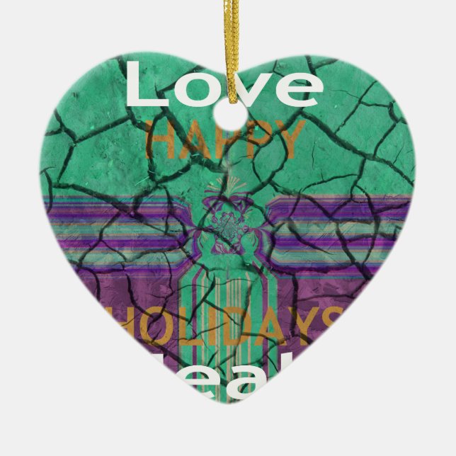 Love Heals Ceramic Tree Decoration (Front)