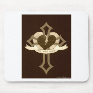 Love Heals Surely - Sepia Mouse Mat