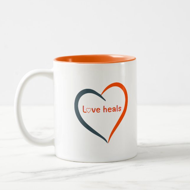 Love heals Two-Tone coffee mug (Left)