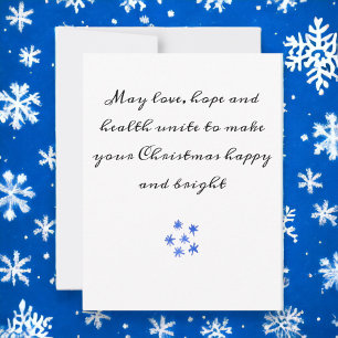 Love Health Hope Wishes for Merry Christmas Holiday Card
