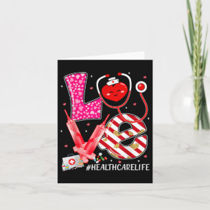 Love Healthcare Worker Nurse Cute Heart Valentines Card