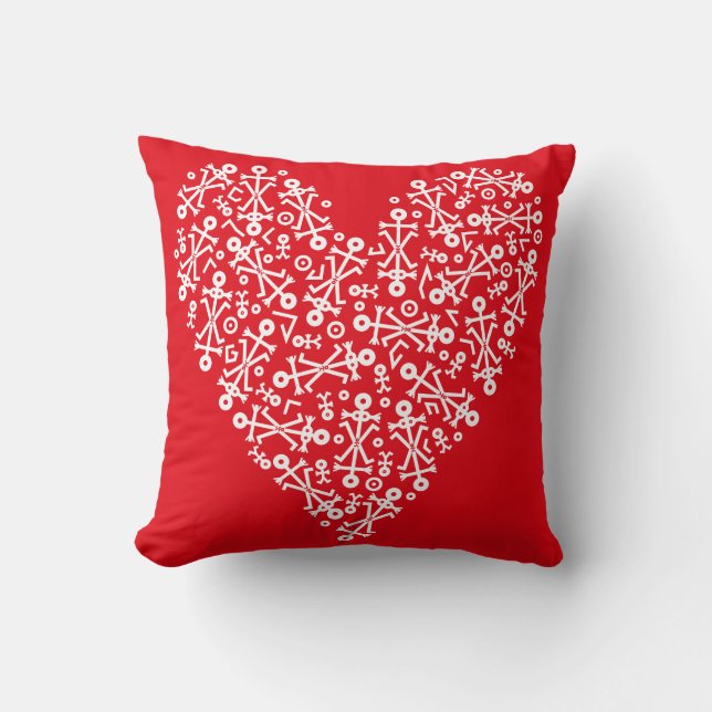 Love Heart 2012 Icon Red Cushion (Front)