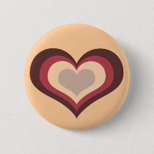 Love Heart 6 Cm Round Badge