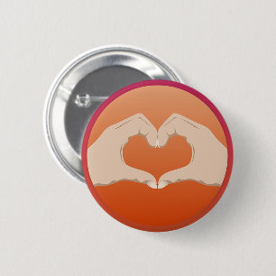 Love Heart 6 Cm Round Badge