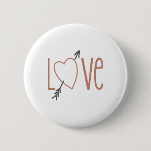 Love Heart 6 Cm Round Badge