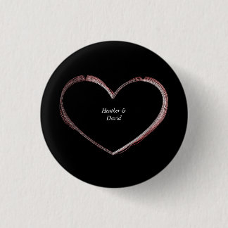 Love Heart Attractive Charming Wedding 3 Cm Round Badge