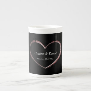 Love Heart Attractive Charming Wedding Bone China Mug