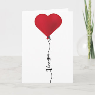 Love Heart Balloon Mother's Day Card