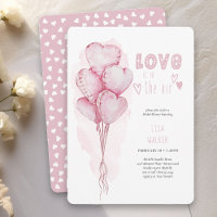 Love Heart Balloons Watercolor Bridal Shower