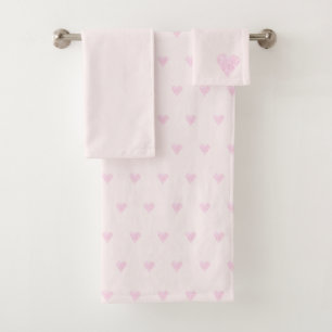 Love Heart Bath Towel Set