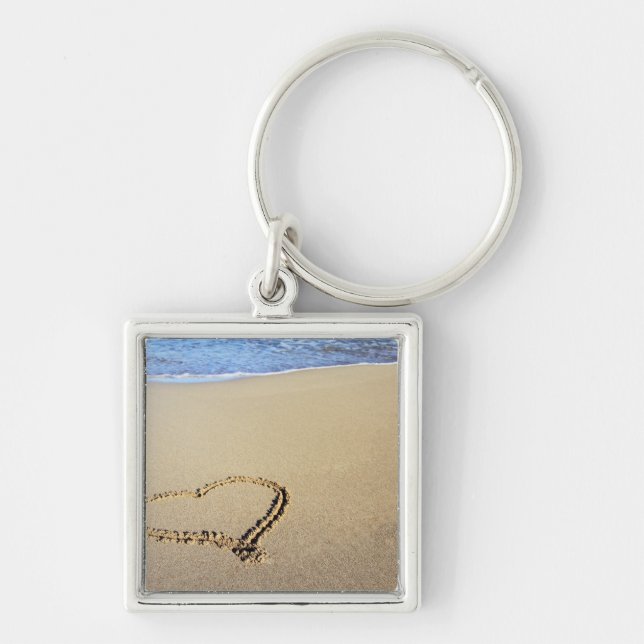 Love Heart Beach Key Ring (Front)