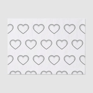 Love Heart Black Valentine's Tissue Paper