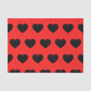 Love Heart Black Valentine's Tissue Paper