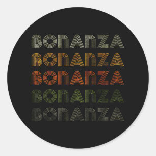 Love Heart Bonanza Tee Grunge Vintage Style Black Classic Round Sticker