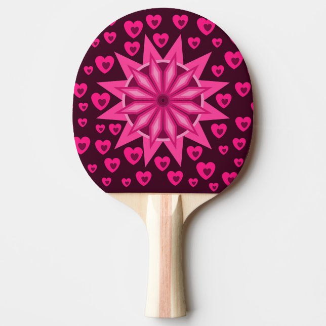 LOVE HEART BOYFRIEND GIRLFRIEND HUSBAND WIFE GIFT PING PONG PADDLE (Front)