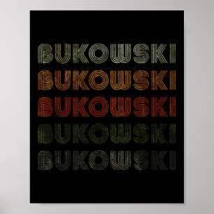 Love Heart Bukowski Tee Grunge Vintage Style Black Poster