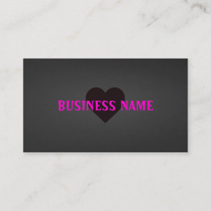 Love Heart Business Cards Black and Dark Grey