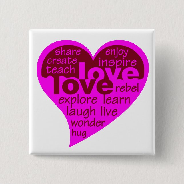Love Heart button (Front)