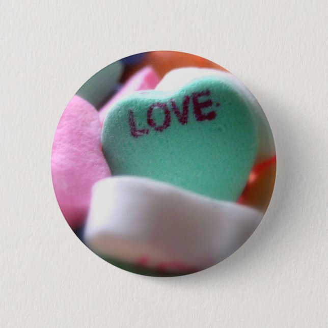 Love Heart Candy 6 Cm Round Badge (Front)