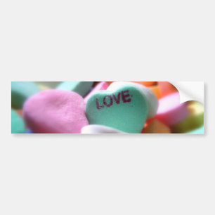 Love Heart Candy Bumper Sticker