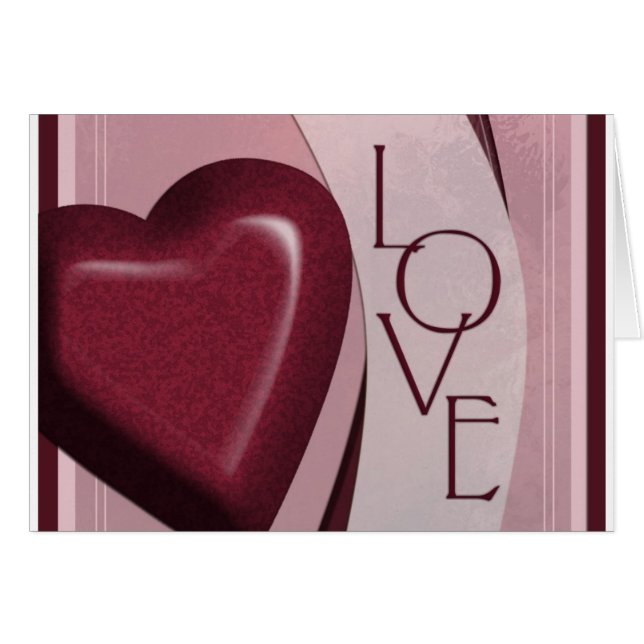 Love Heart card (Front Horizontal)