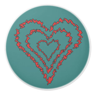 Love Heart Ceramic Knob