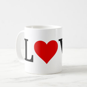 LOVE Heart Classic Simple Elegant Coffee Mug