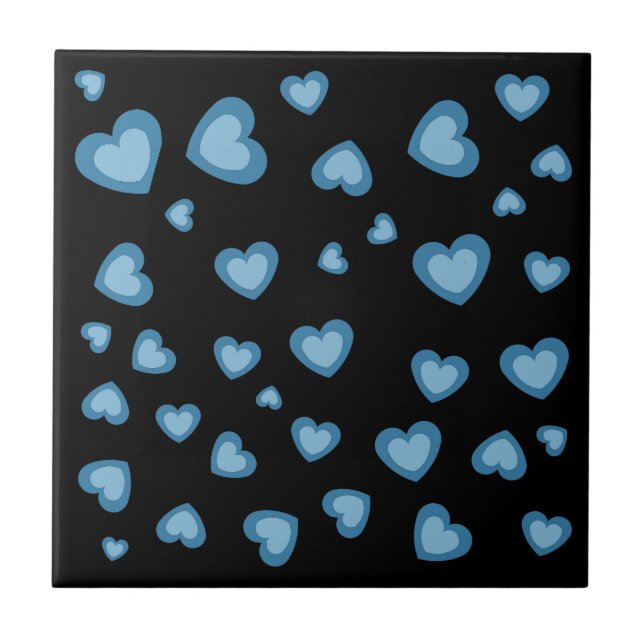 LOVE HEART COLOURFULL  CERAMIC TILE (Front)