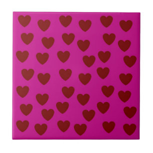 LOVE HEART COLOURFULL CERAMIC TILE