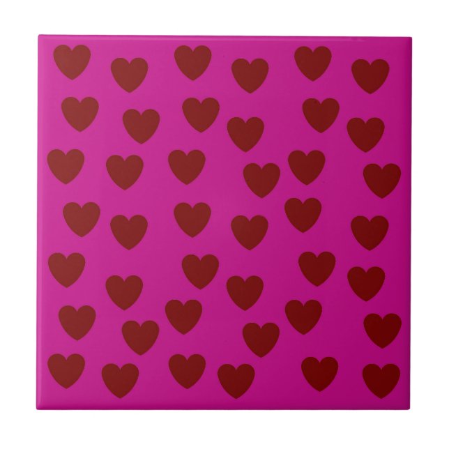 LOVE HEART COLOURFULL  CERAMIC TILE (Front)