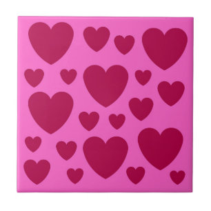 LOVE HEART COLOURFULL  CERAMIC TILE