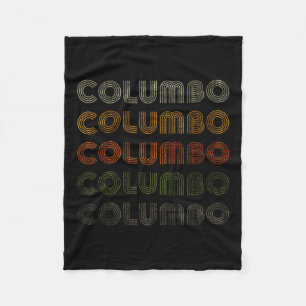 Love Heart Columbo Tee Grunge Vintage Style Black  Fleece Blanket