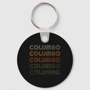 Love Heart Columbo Tee Grunge Vintage Style Black Key Ring