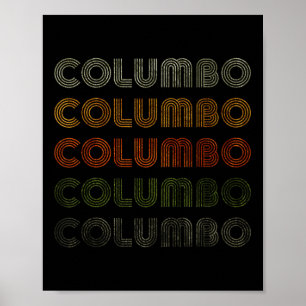 Love Heart Columbo Tee Grunge Vintage Style Black Poster