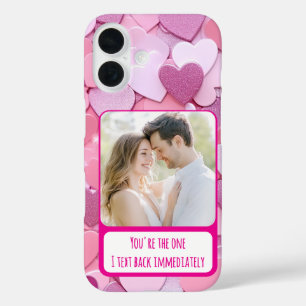 Love Heart Confetti I Text Back iPhone 16 Case