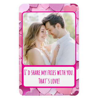 Love Heart Confetti Share My Fries Flexible Magnet