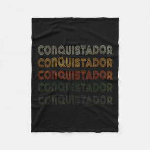 Love Heart Conquistador Grunge Vintage Style Conqu Fleece Blanket