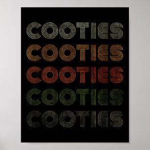 Love Heart Cooties Tee Grunge Vintage Style Black Poster