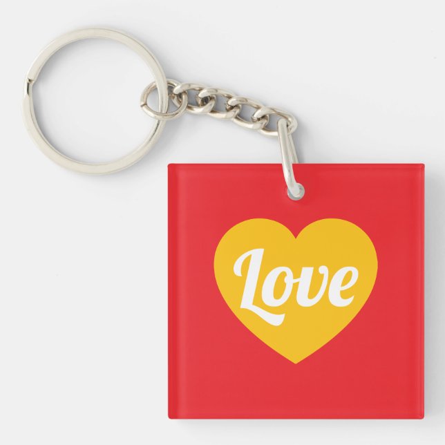 Love,heart,custom Key Ring (Front)