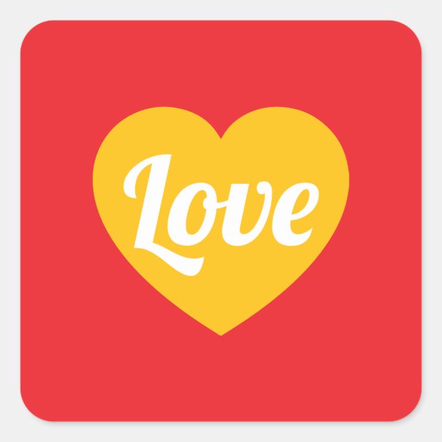 Love,heart,custom Square Sticker (Front)
