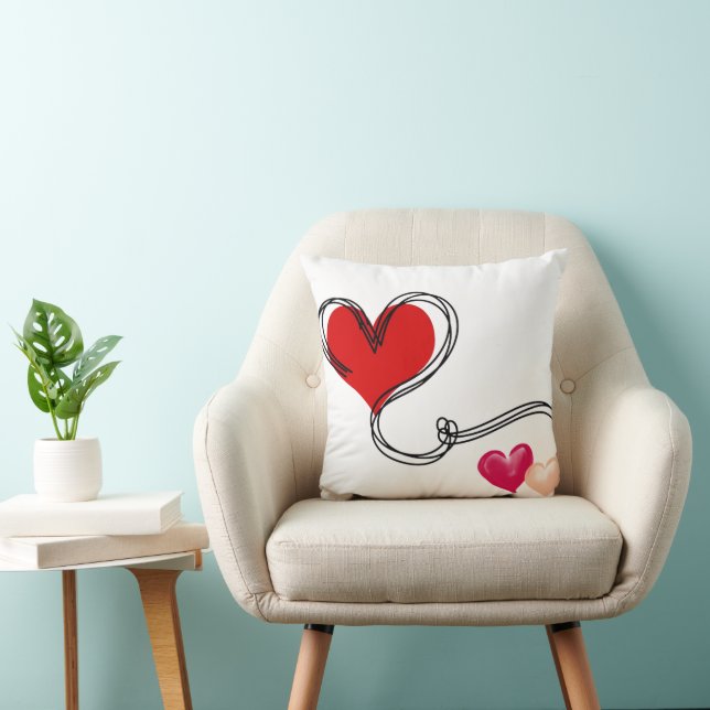 Love Heart Cute  Cushion (Chair)